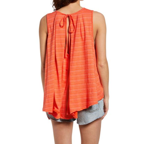 Free People High/Low Tank Scarlet Ibis Combo XS - Picture 3 of 12